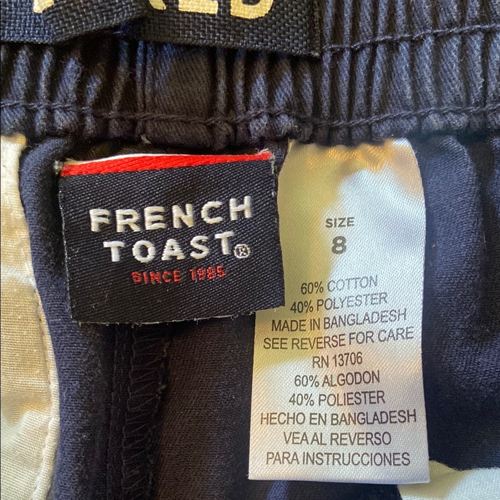 French Toast Black Elastic Waist Pants